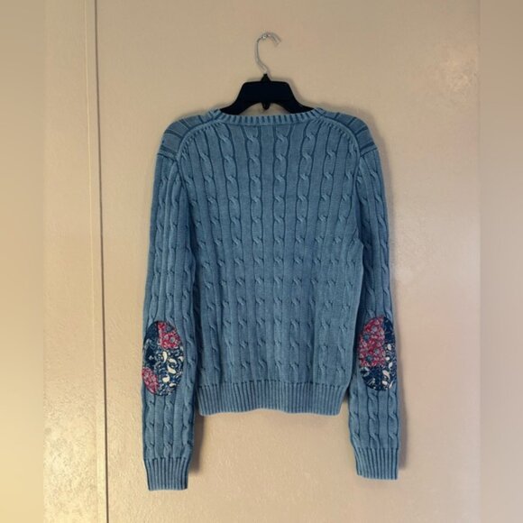 NWT Polo Ralph Lauren Elbow-Patch Cable-Knit Cotton Sweater sz XL - Picture 2 of 7